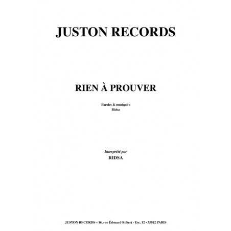 RIEN À PROUVER