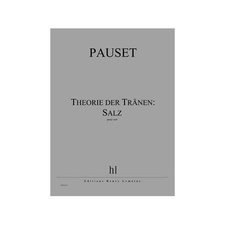 THEORIE DER TRÄNEN: SALZ