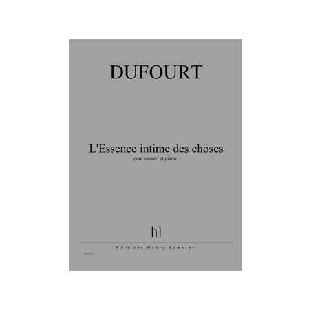 L'ESSENCE INTIME DES CHOSES