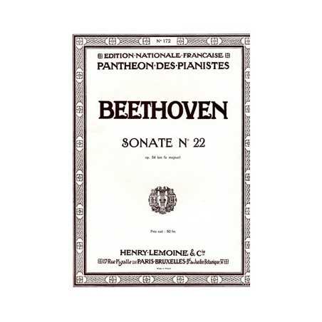 SONATE N°22 OP.54 EN FA MAJ.