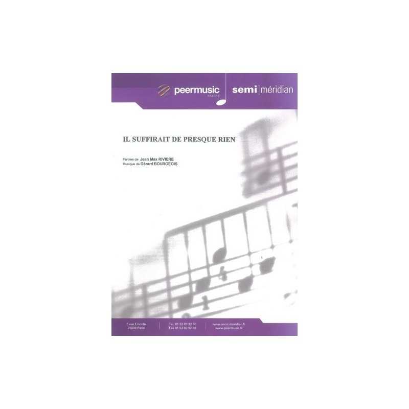 Sheet music IL SUFFIRAIT DE PRESQUE RIEN Serge Reggiani