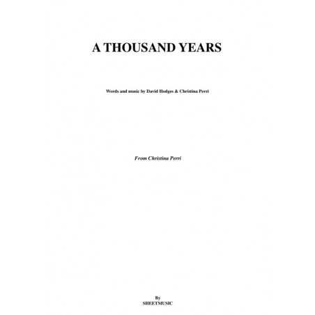 A THOUSAND YEARS