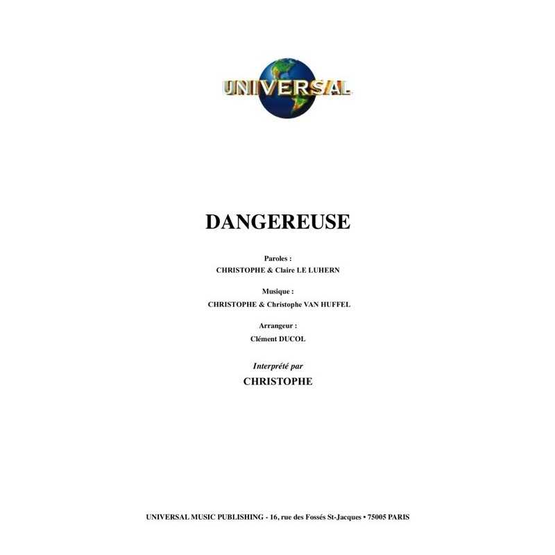 Partition DANGEREUSE CHRISTOPHE