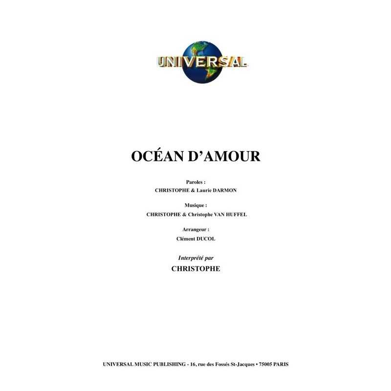 Partition OCÉAN D'AMOUR CHRISTOPHE