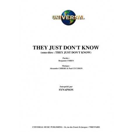 THEY JUST DONT KNOW