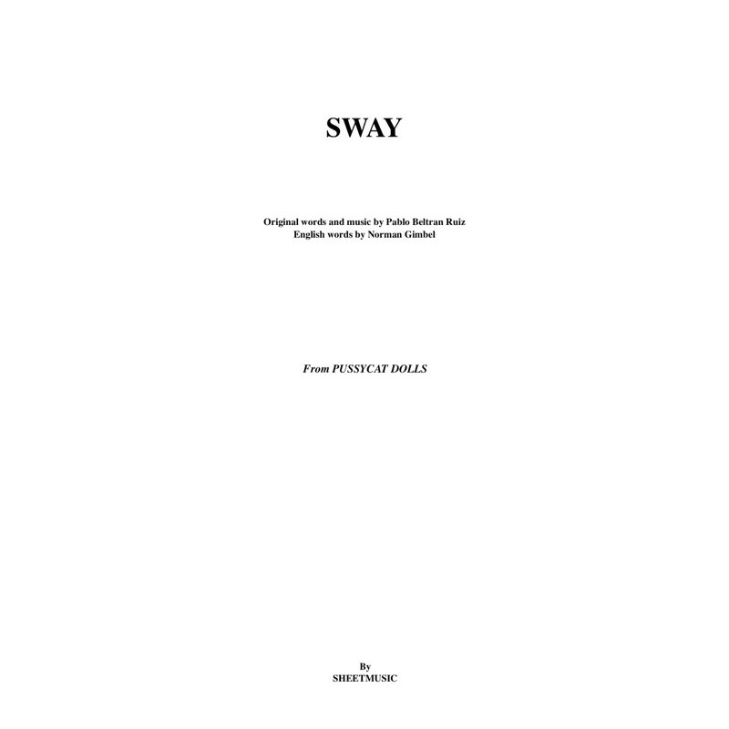 Sheet music SWAY Pussycat Dolls