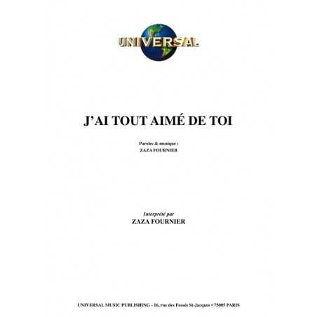 J’AI TOUT AIMÉ DE TOI