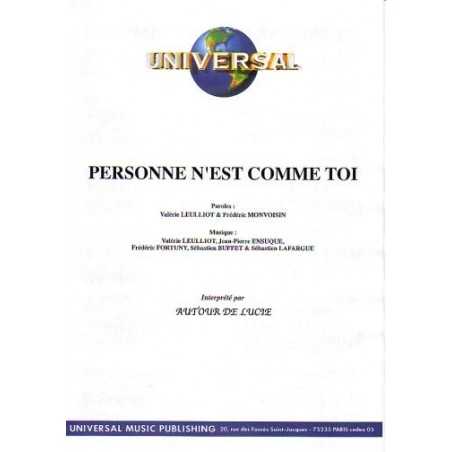 PERSONNE N'EST COMME TOI