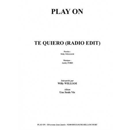 TE QUIERO (RADIO EDIT)
