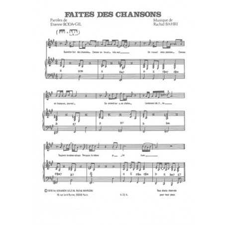 FAITES DES CHANSONS