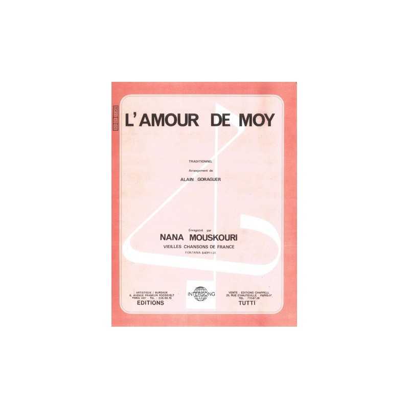 Sheet music L'AMOUR DE MOY Nana MOUSKOURI PDF