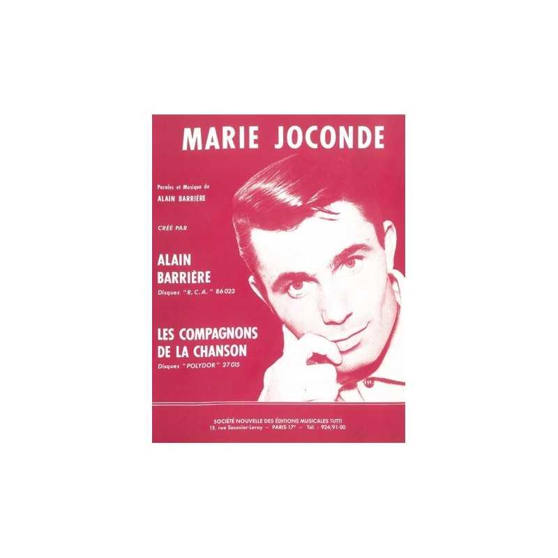 Sheet music MARIE JOCONDE Alain BARRIÈRE