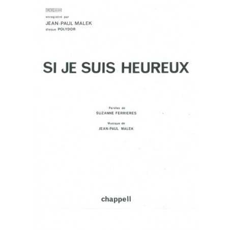 SI JE SUIS HEUREUX