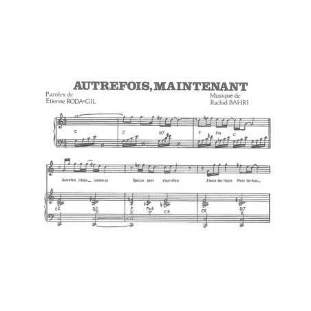 AUTREFOIS, MAINTENANT