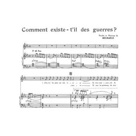COMMENT EXISTE-T'IL DES GUERRES ?