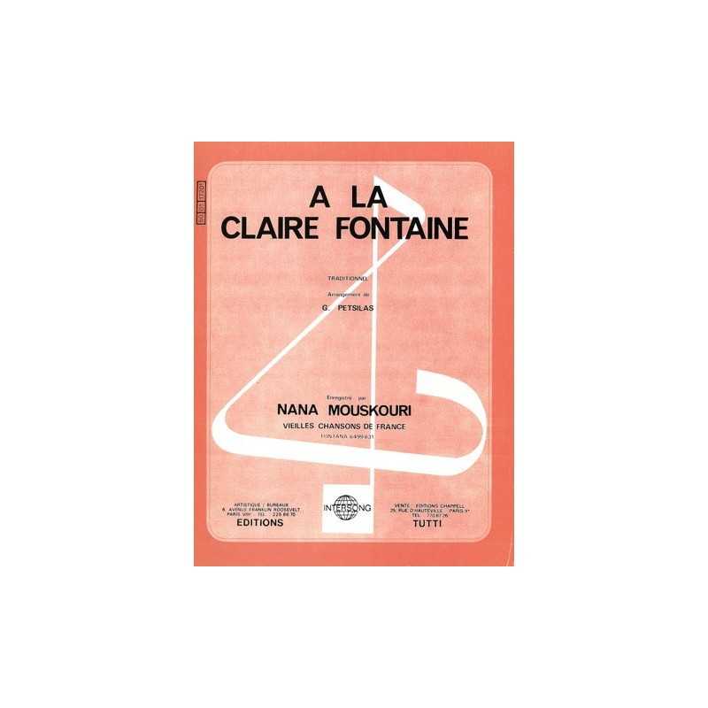 Sheet music À LA CLAIRE FONTAINE Nana MOUSKOURI pdf