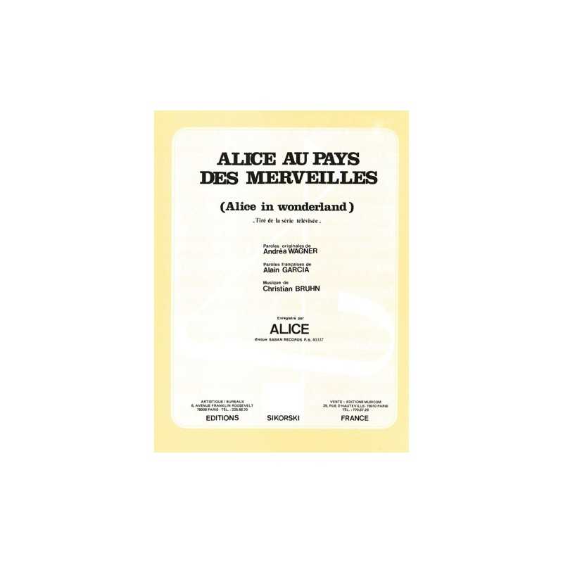 Partition ALICE AU PAYS DES MERVEILLES ALICE pdf