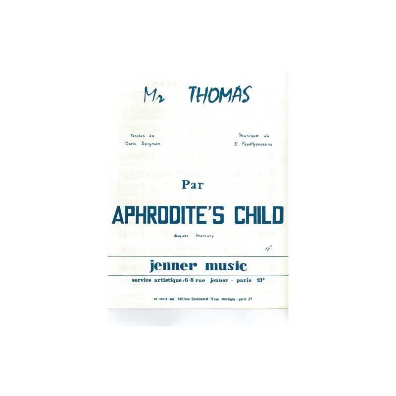 Partition MR THOMAS APHRODITE'S CHILD pdf