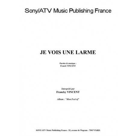 JE VOIS UNE LARME