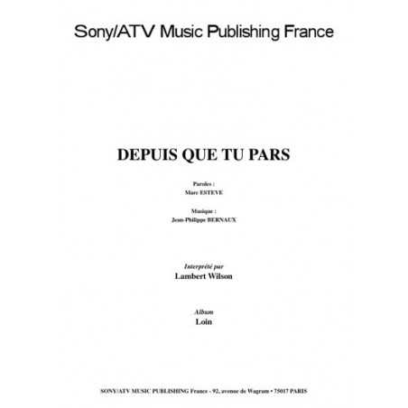 DEPUIS QUE TU PARS