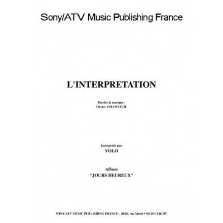 L'INTERPRETATION