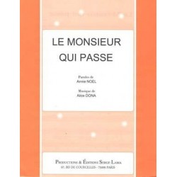 Sheet music LE MONSIEUR QUI PASSE Serge Reggiani PDF