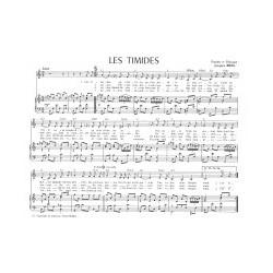 Partition LES TIMIDES Jacques Brel
