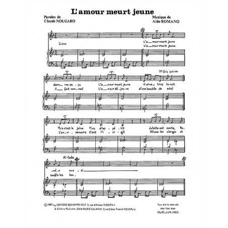 L'AMOUR MEURT JEUNE