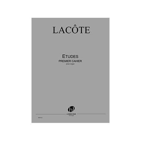 ÉTUDES - PREMIER CAHIER