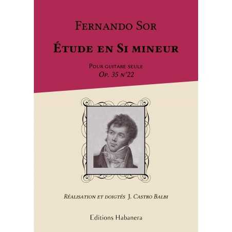 ÉTUDE EN SI MINEUR POUR GUITARE SEULE OP. 35 N°22