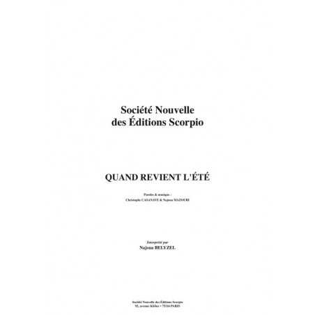 QUAND REVIENT L'ÉTÉ