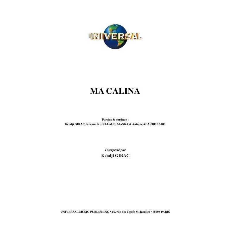 Sheet music MA CALINA Kendji GIRAC