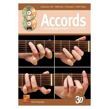 ACCORDS & ACCOMPAGNEMENT À LA GUITARE EN 3D (+CD+DVD)