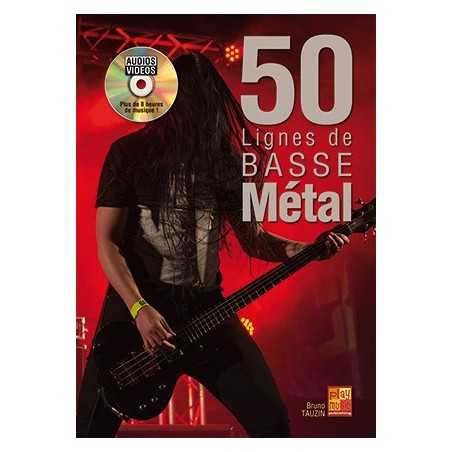 50 LIGNES DE BASSE MÉTAL (+CD)