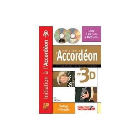 INITIATION À L'ACCORDÉON EN 3D (+CD+DVD)