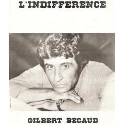Sheet music L'INDIFFÉRENCE Gilbert Bécaud