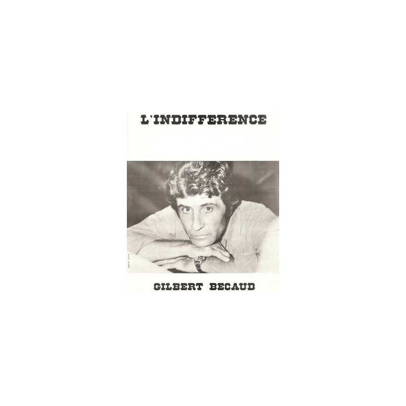 Sheet music L'INDIFFÉRENCE Gilbert Bécaud