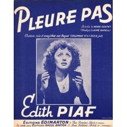 PARTITION PLEURE PAS PIAF