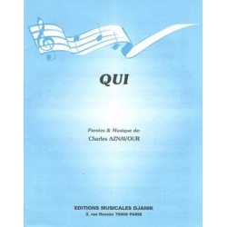 Partition QUI Charles Aznavour pdf
