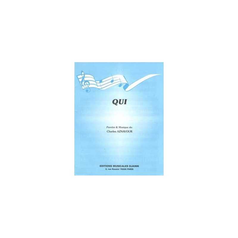 Sheet music QUI Charles Aznavour pdf