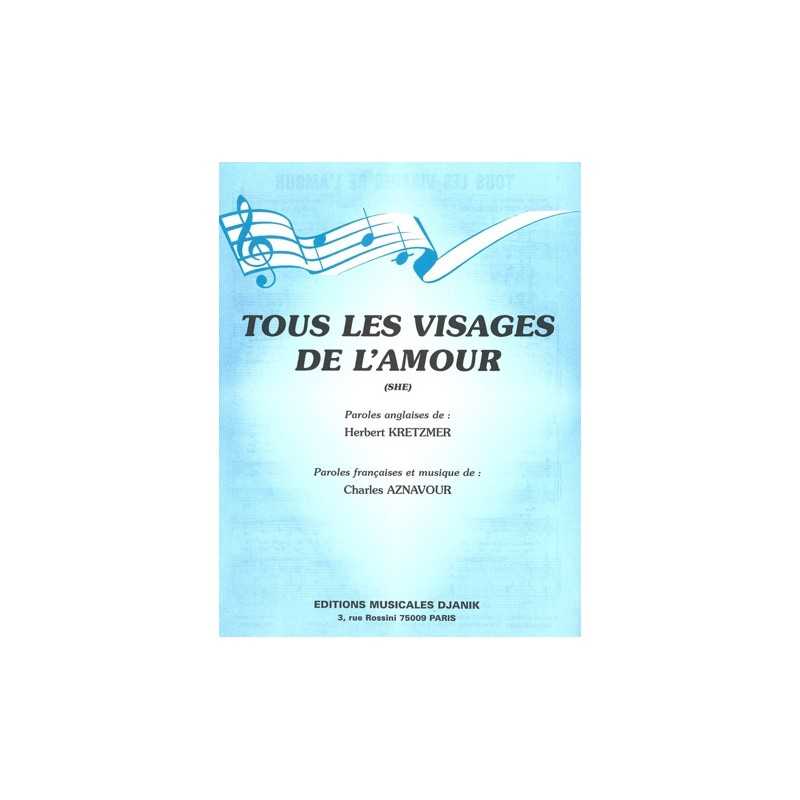 Sheet music TOUS LES VISAGES DE L'AMOUR (SHE) Charles Aznavour