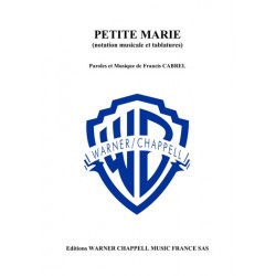 Partition PETITE MARIE (TAB) Francis CABREL
