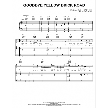 GOODBYE YELLOW BRICK ROAD