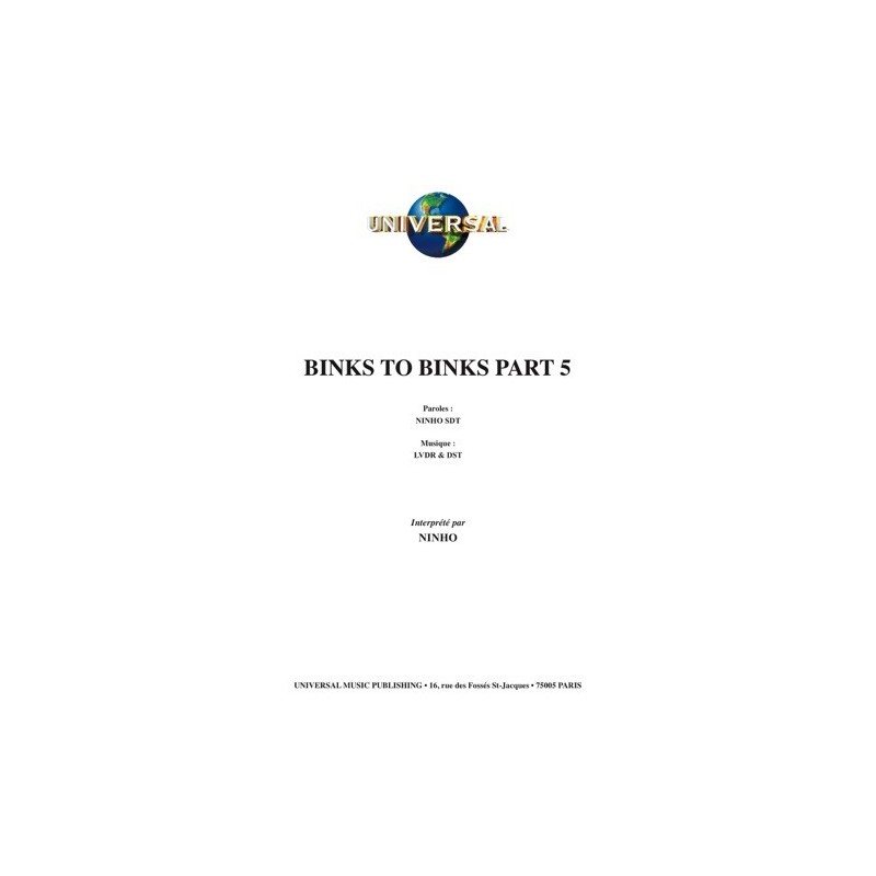 Partition BINKS TO BINKS PART 5 Ninho