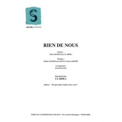 Sheetmusic RIEN DE NOUS Clarika