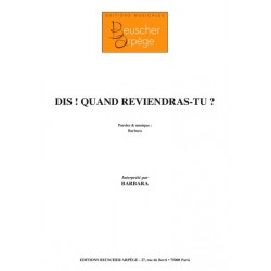 Partition DIS QUAND REVIENDRAS-TU Barbara pdf
