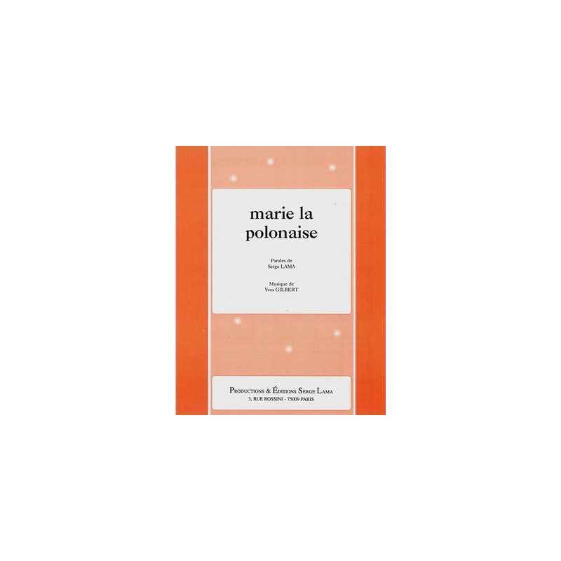 Sheetmusic MARIE LA POLONAISE Serge Lama