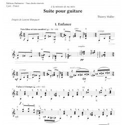 Partition SUITE POUR GUITARE Thierry Muller