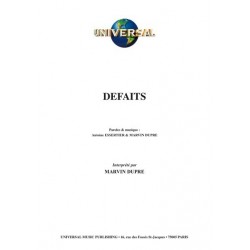 Partition DÉFAITS Marvin DUPRE