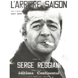 Partition L'ARRIÈRE SAISON Serge REGGIANI